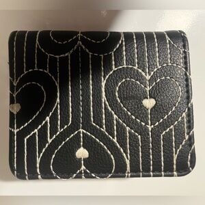 Black and White Heart Pattern Wallet